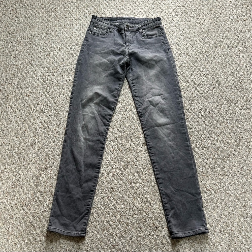 Kut from the Kloth Diana Gray Skinny Jeans Womens 0 Charcoal Stretch Mid Rise